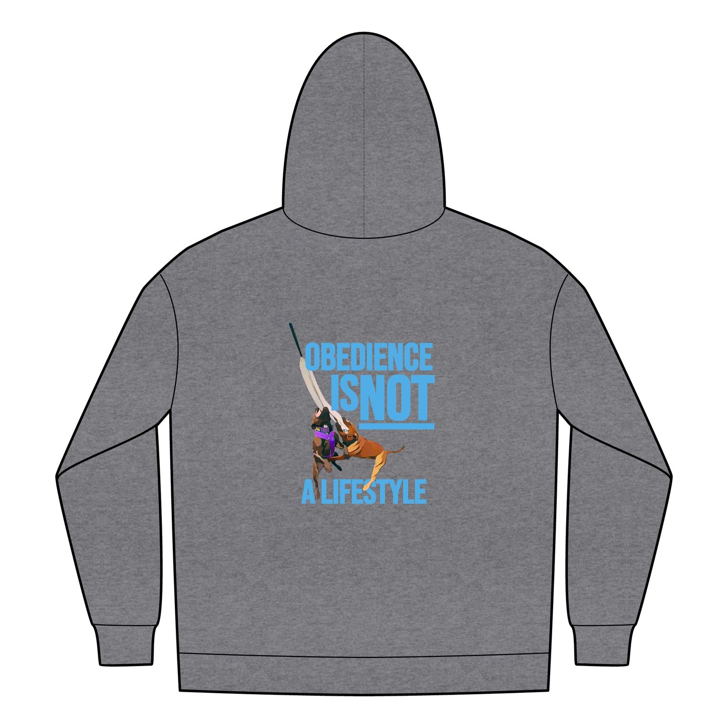 Obedience Is Not A Lifestyle - Sue & Macey with Next Level Dogs Logo Unisex Jersey Full-Zip Hoodie