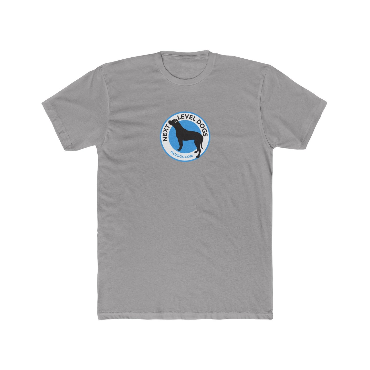 Obedience Is Not A Lifestyle - Sue & Macey with Next Level Dogs Logo - Unisex Cotton Crew Tee