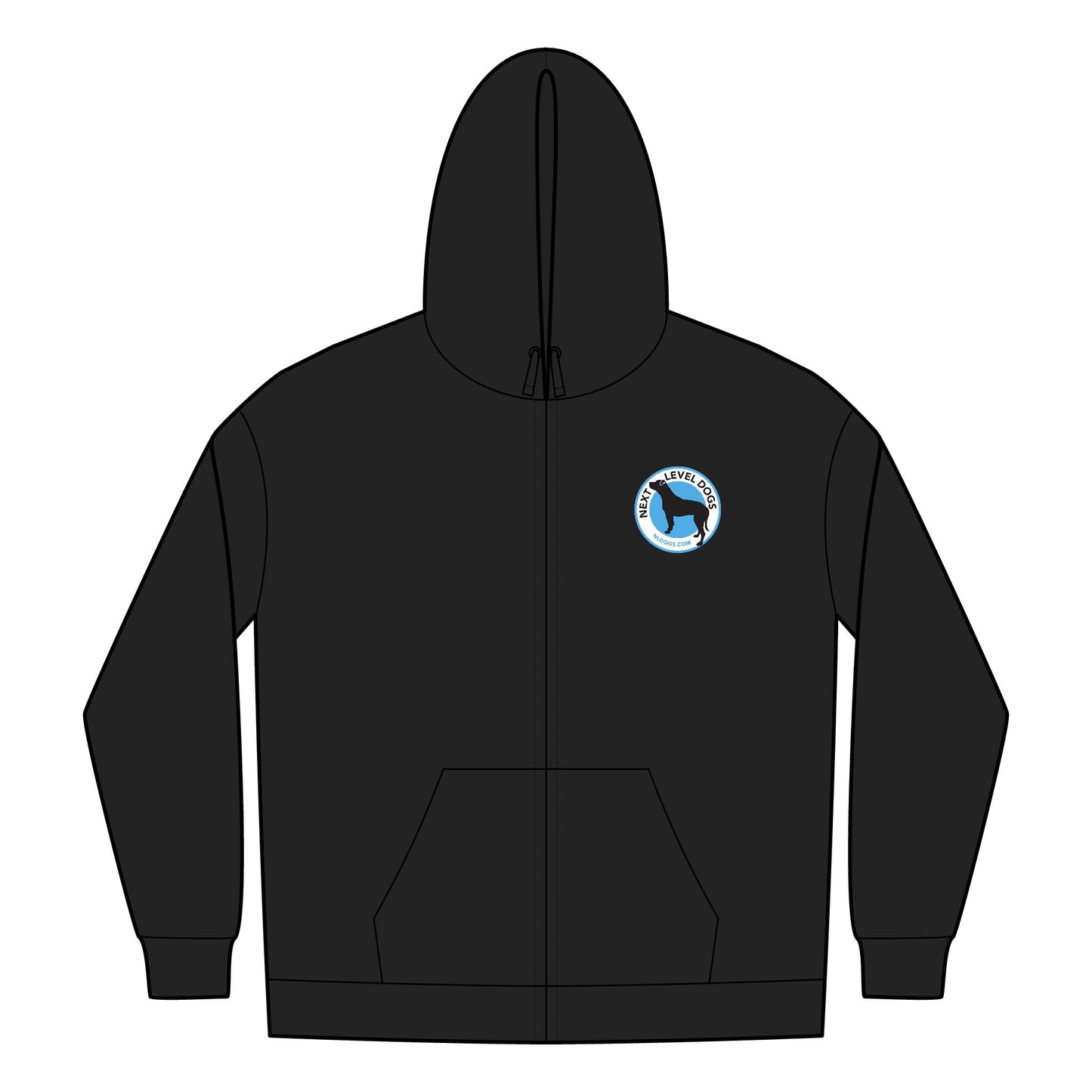 Obedience Is Not A Lifestyle - Sue & Macey with Next Level Dogs Logo Unisex Jersey Full-Zip Hoodie