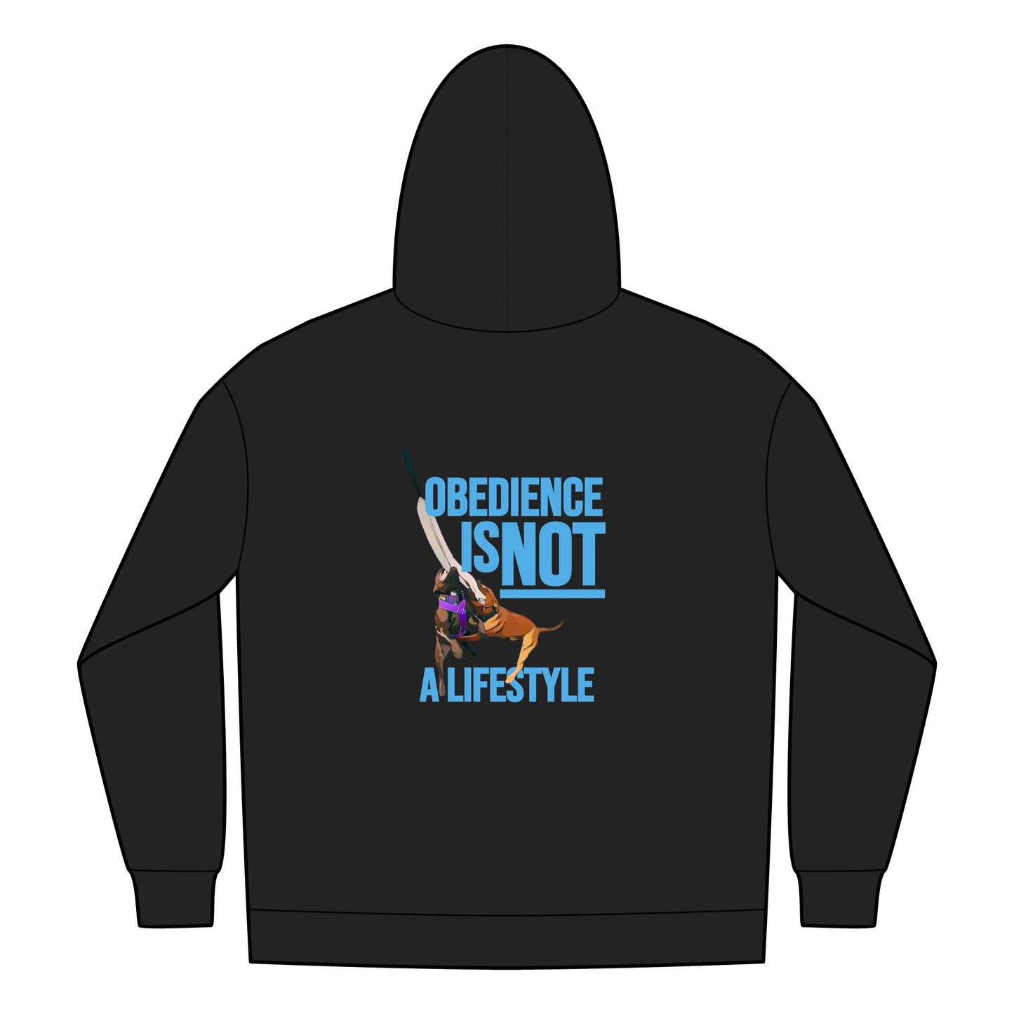 Obedience Is Not A Lifestyle - Sue & Macey with Next Level Dogs Logo Unisex Jersey Full-Zip Hoodie