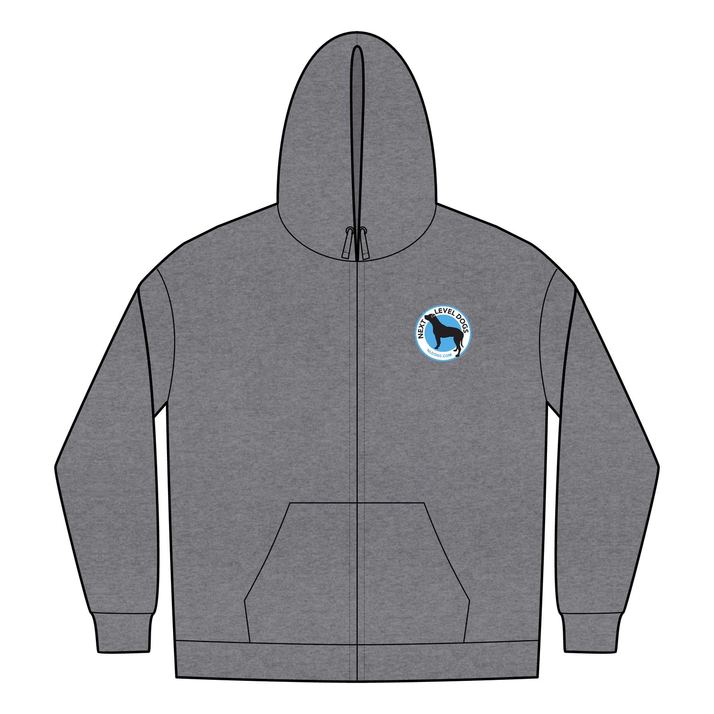 Obedience Is Not A Lifestyle - Sue & Macey with Next Level Dogs Logo Unisex Jersey Full-Zip Hoodie