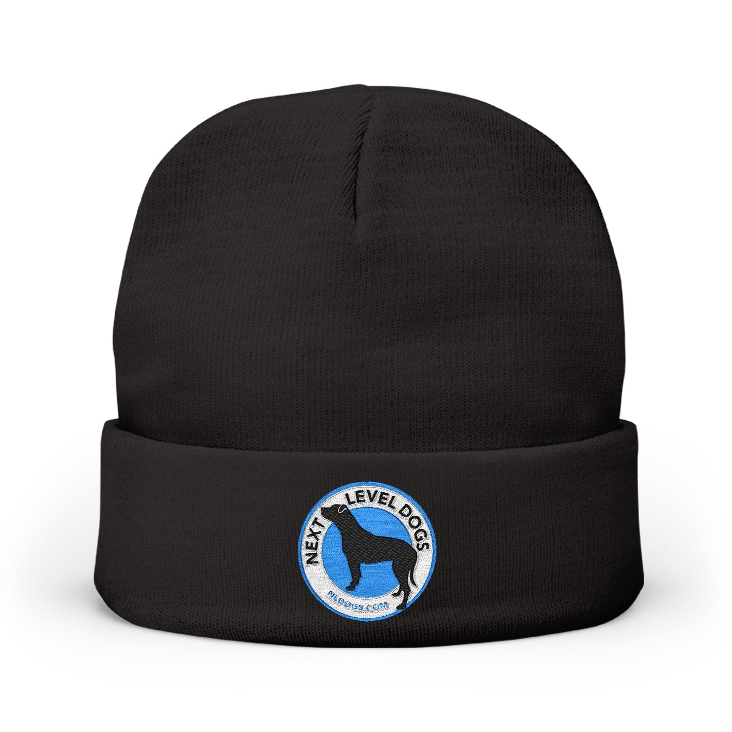 Next Level Dogs Embroidered Knit Beanie