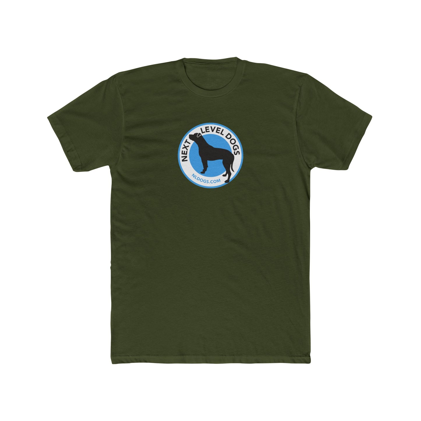 Obedience Is Not A Lifestyle - Sue & Macey with Next Level Dogs Logo - Unisex Cotton Crew Tee