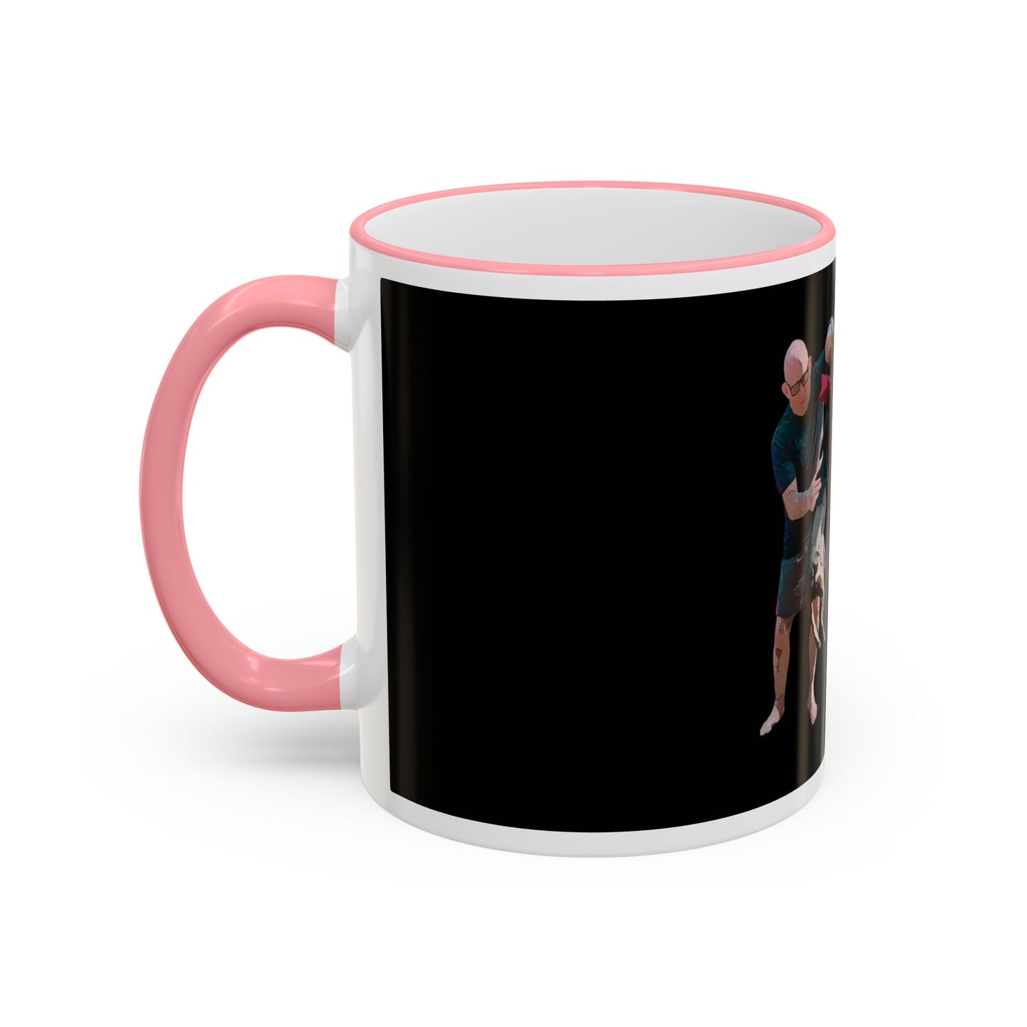 Mug — "Go Play With Your Dog" Accent Rim & Handle Ceramic Coffee Cup (11oz/15oz)