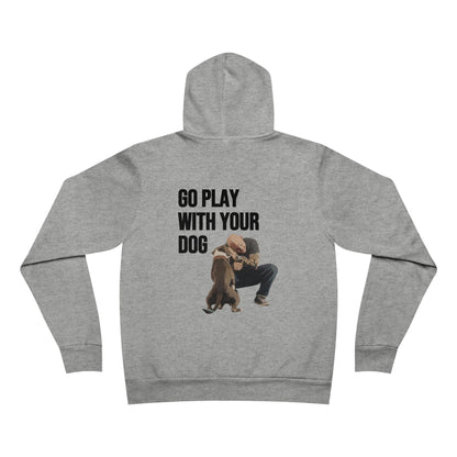Go Play With Your Dog Personal Play with Next Level Dogs Logo - Unisex Sponge Fleece Pullover Hoodie