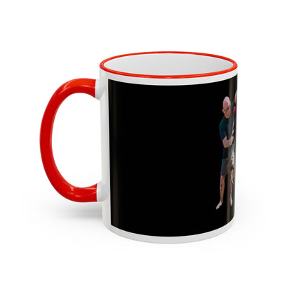 Mug — "Go Play With Your Dog" Accent Rim & Handle Ceramic Coffee Cup (11oz/15oz)