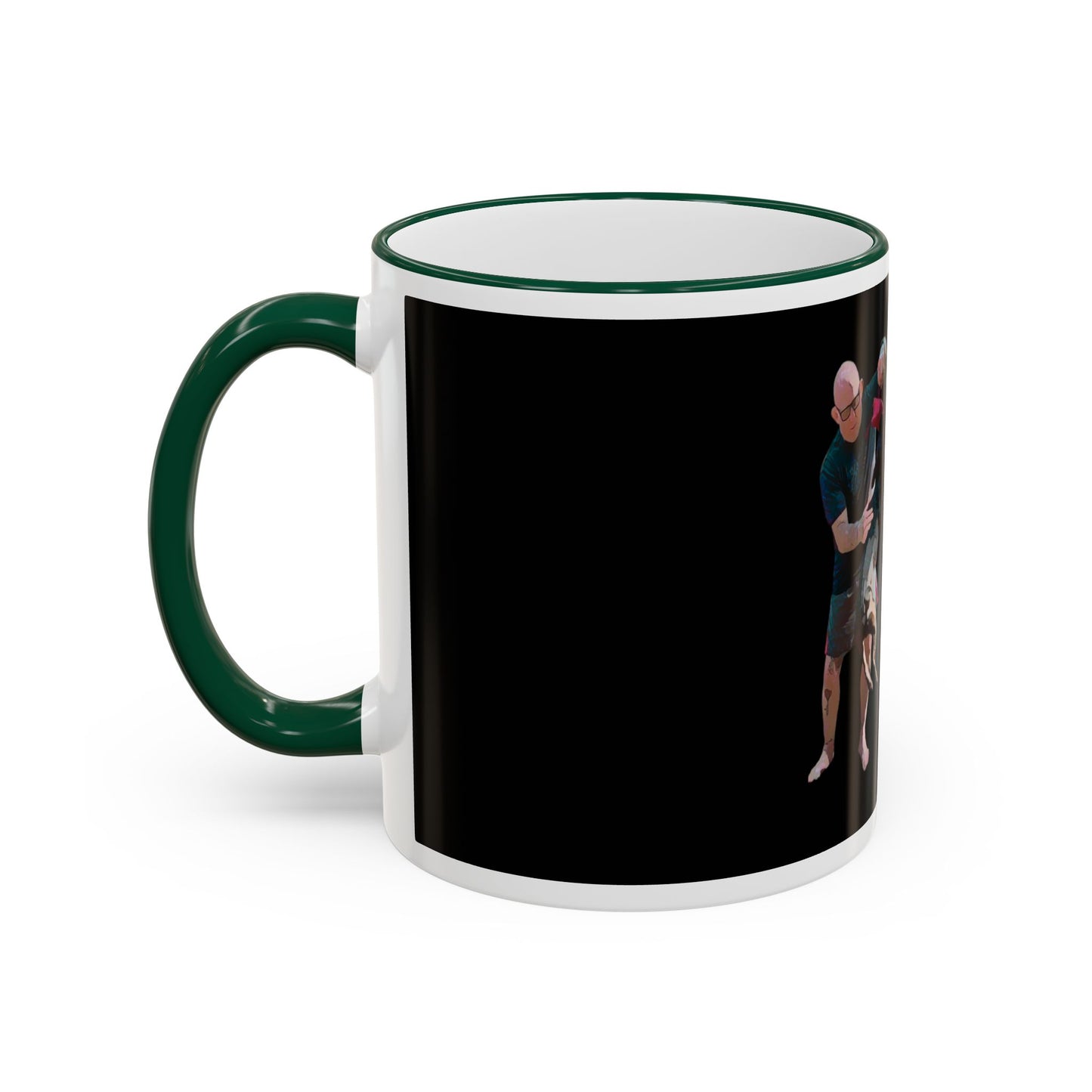 Mug — "Go Play With Your Dog" Accent Rim & Handle Ceramic Coffee Cup (11oz/15oz)