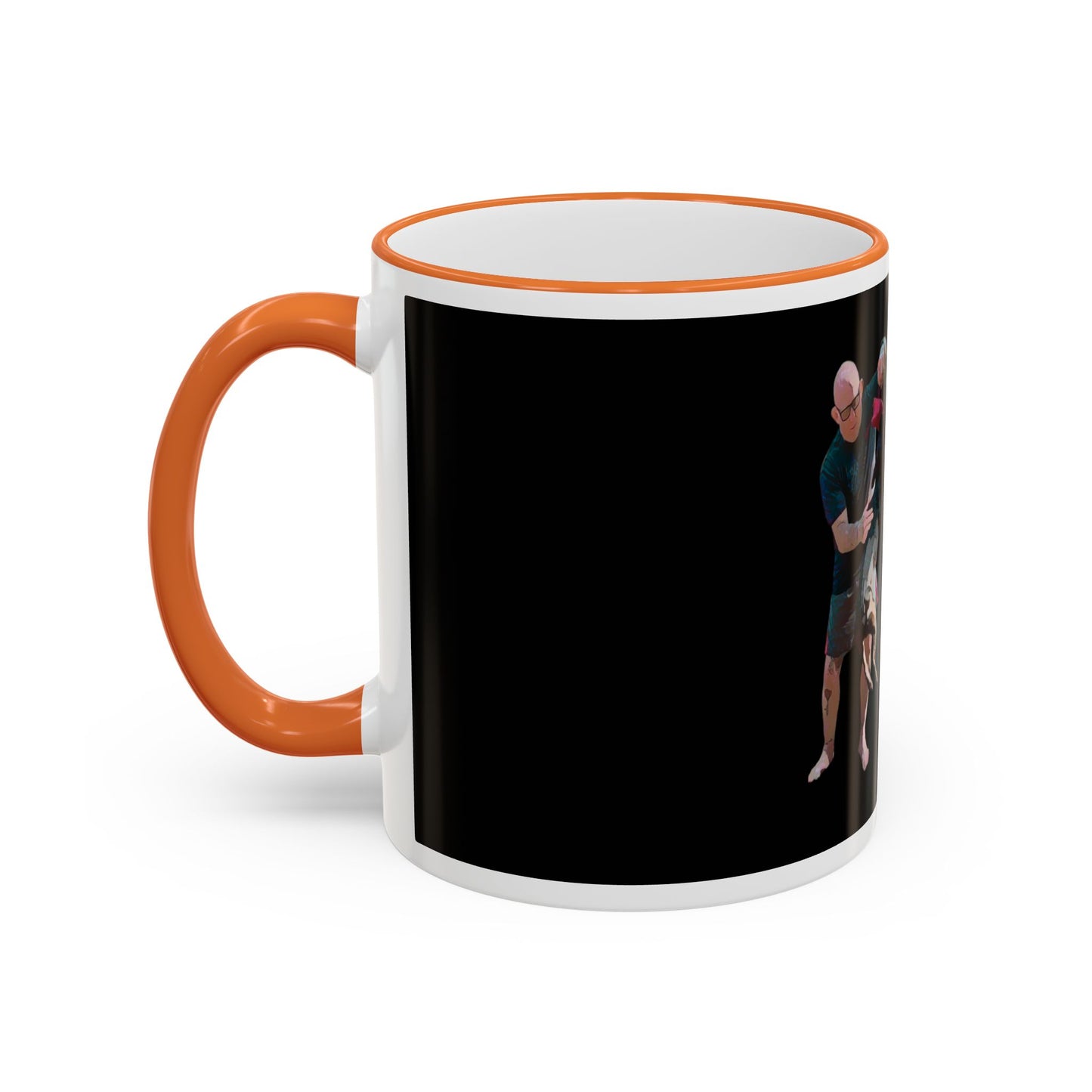 Mug — "Go Play With Your Dog" Accent Rim & Handle Ceramic Coffee Cup (11oz/15oz)