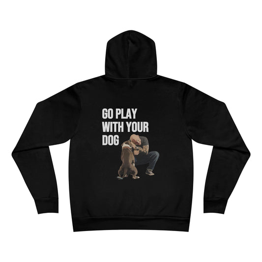 Go Play With Your Dog Personal Play with Next Level Dogs Logo - Unisex Sponge Fleece Pullover Hoodie