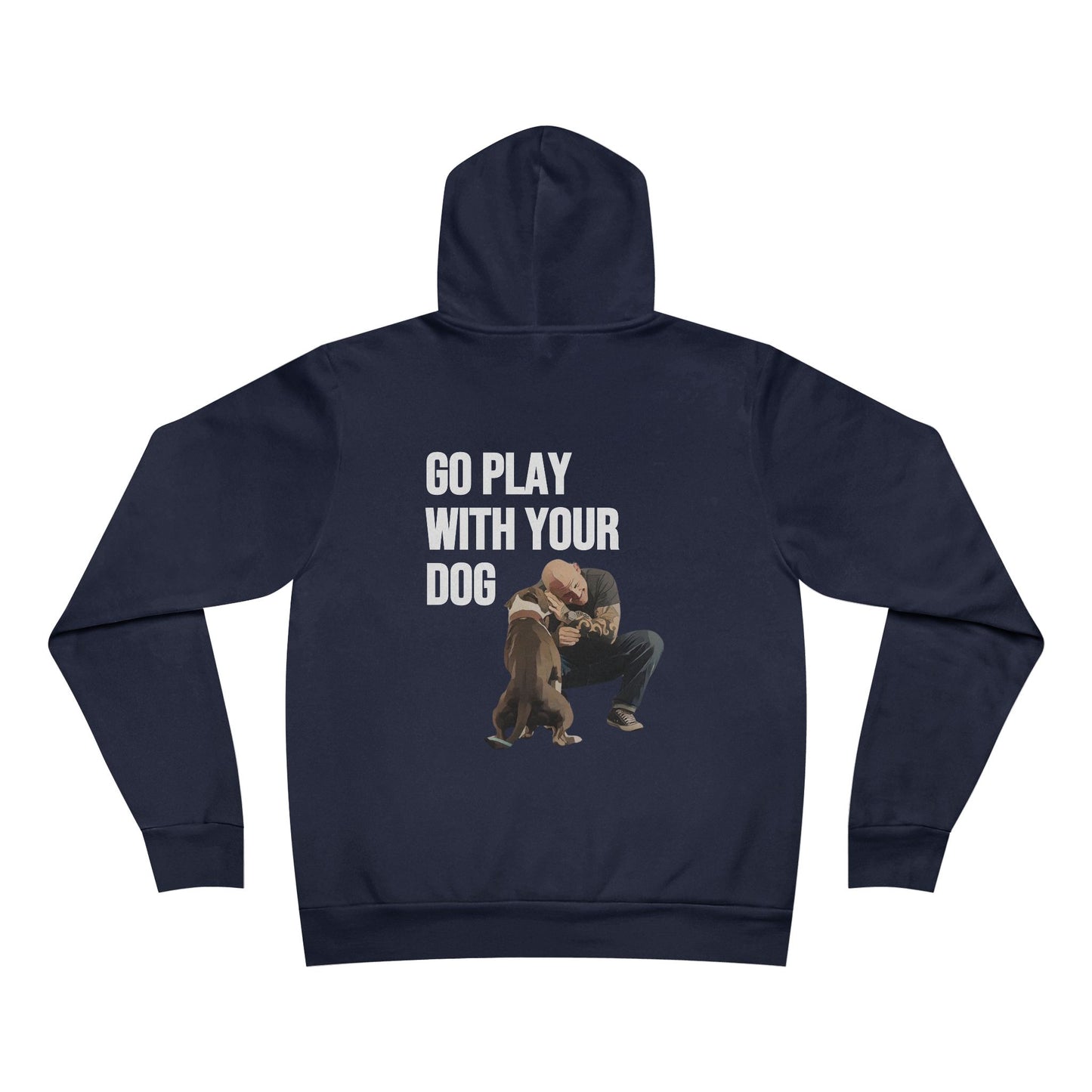Go Play With Your Dog Personal Play with Next Level Dogs Logo - Unisex Sponge Fleece Pullover Hoodie