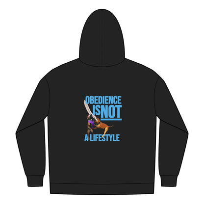 Obedience Is Not A Lifestyle - Sue & Macey with Next Level Dogs Logo Unisex Jersey Full-Zip Hoodie
