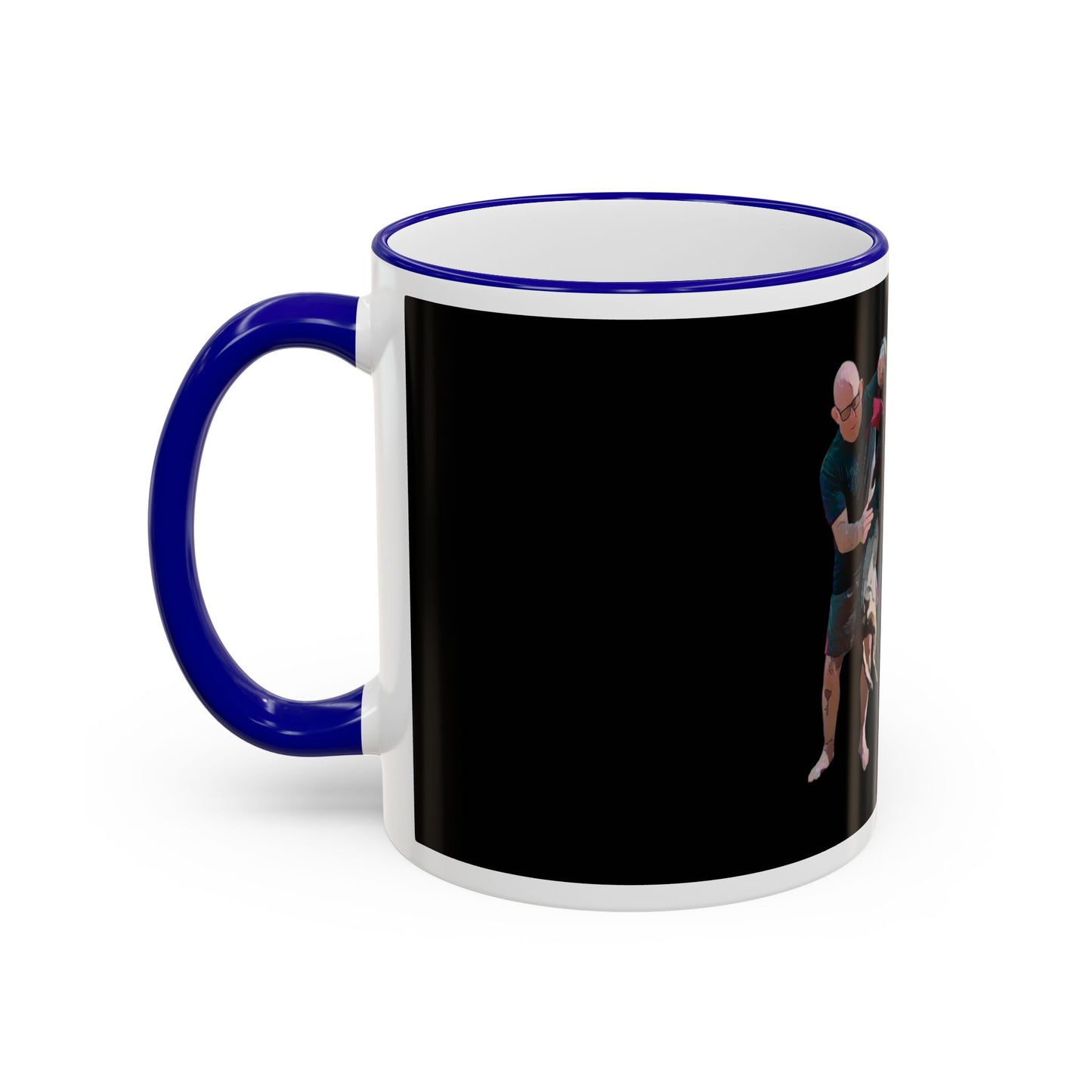 Mug — "Go Play With Your Dog" Accent Rim & Handle Ceramic Coffee Cup (11oz/15oz)